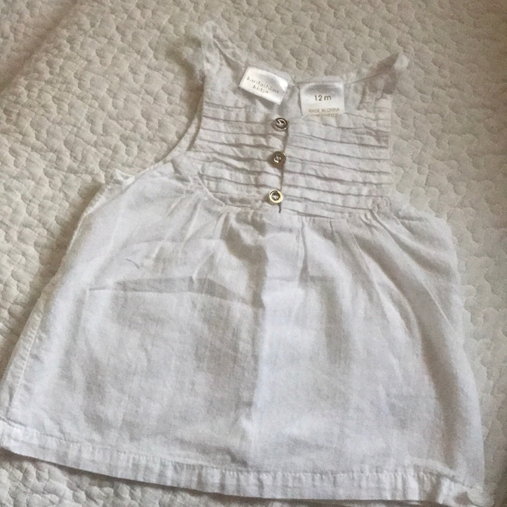 Kardashian Kids Baby Girl White Summer tunic top